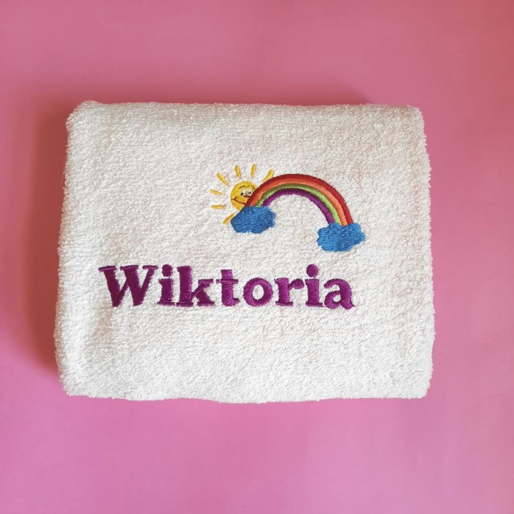 ręcznik dla dziewczynki z imieniem haftyok.pl