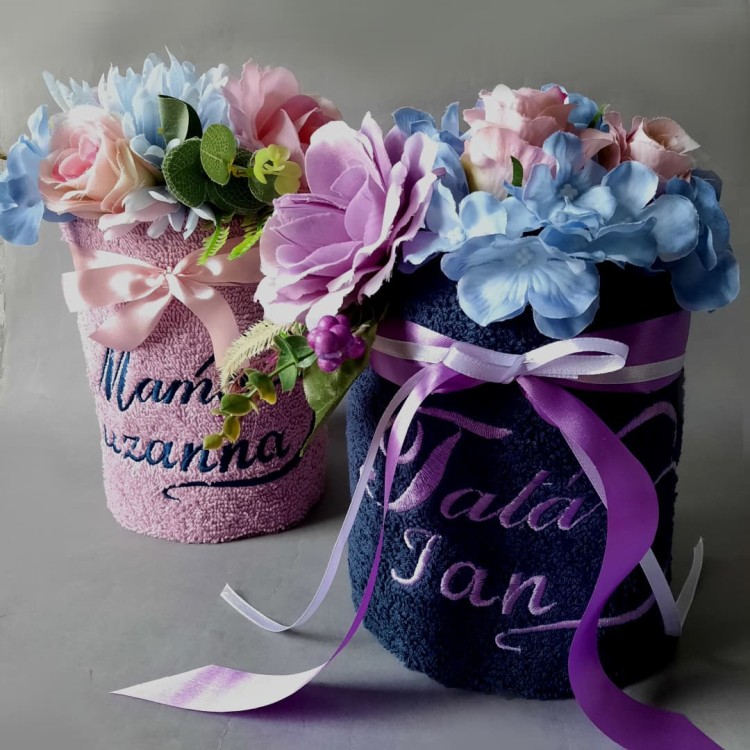 dla mamy dla taty torty z personalizowanych ręczników haftyok.pl