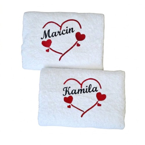 recznik serca z imieniem