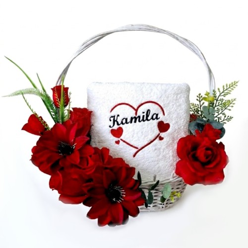 kosz prezentowy z 1 ręcznikiem