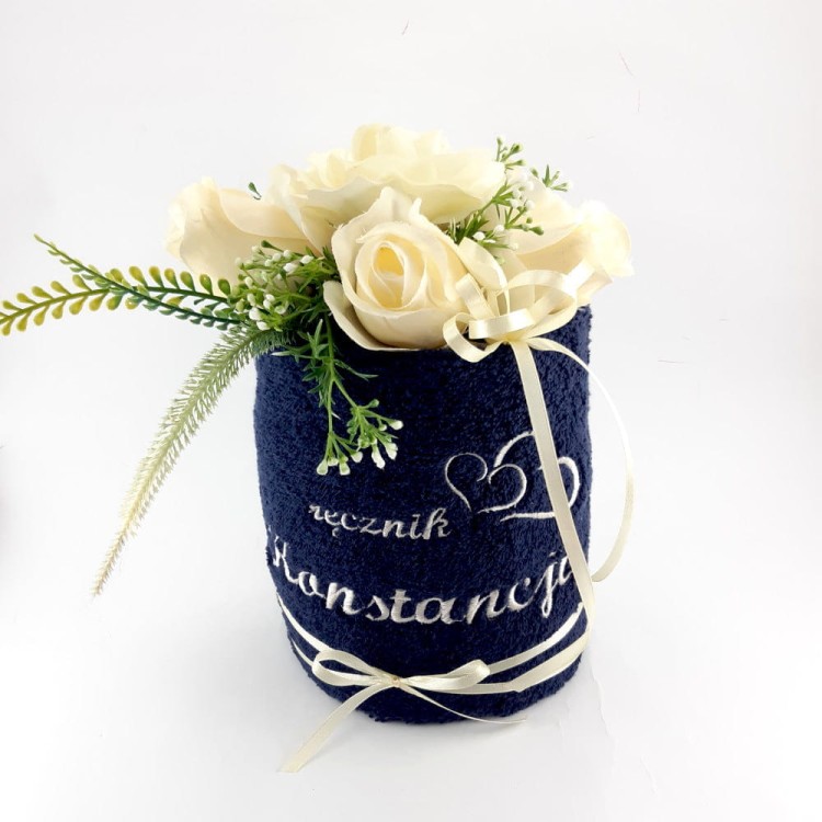 tort z ręcznika granatowy hafftyok.pl