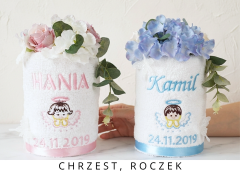 personalizowane ręczniki na chrzest
