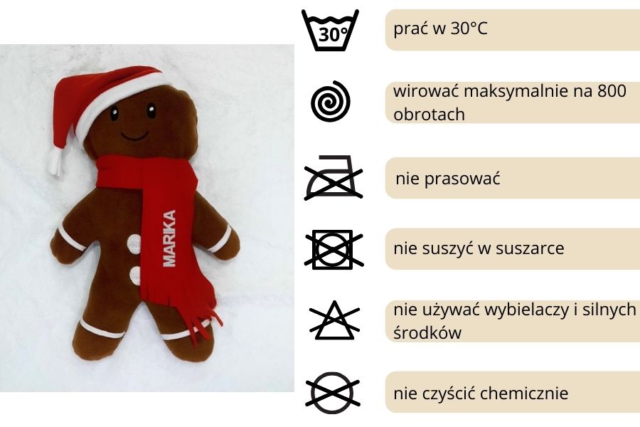 poduszka dekoracyjna świąteczna piernik