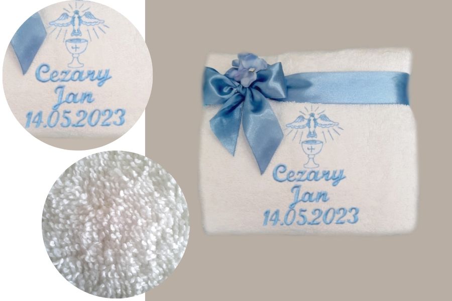 ręcznik dla dziecka biały frotte haftyok.pl