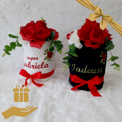 prezen dla babci i dziadka ręcznik personalizowany haftyok.pl