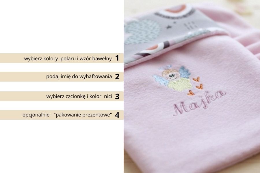 kocyk z imieniem dziecka