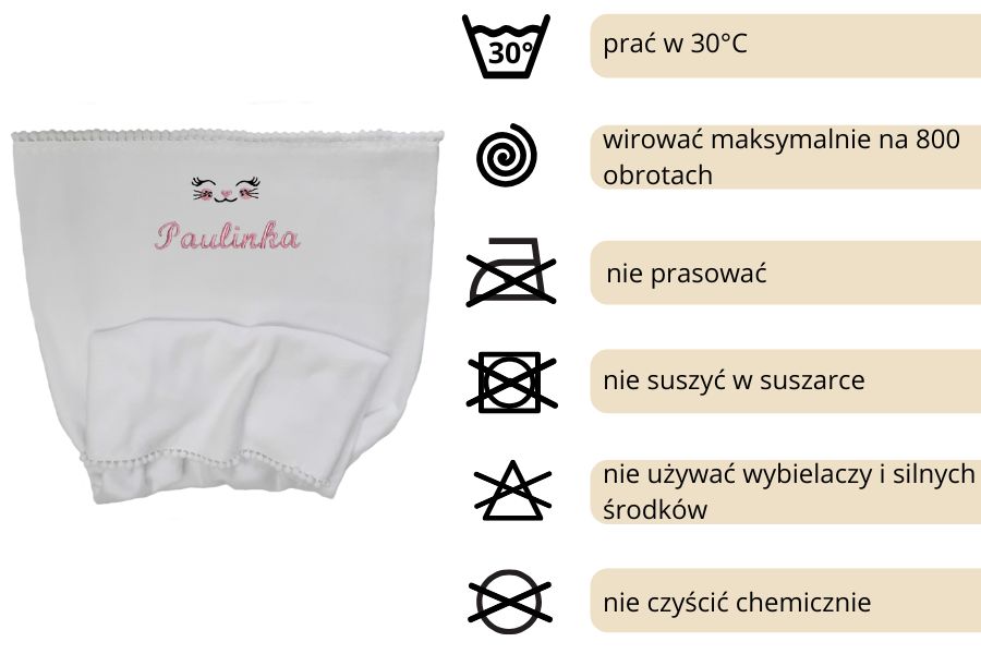 kocyk biały dla dziecka z imieniem