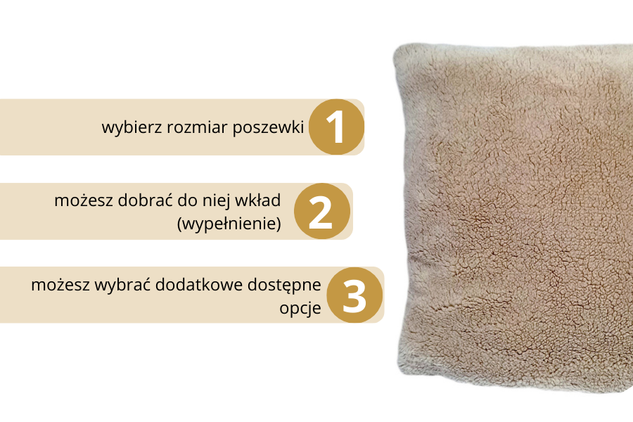 poduszka dekoracyjna beżowy baranek haftyok.pl