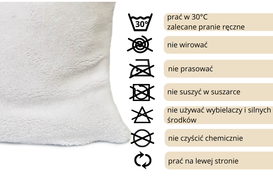 poduszka dekoracyjna baranek biała