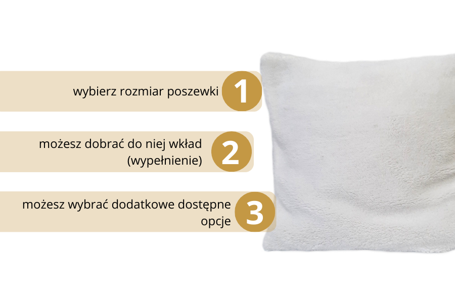 poduszka dekoracyjna biała baranek haftyok.pl