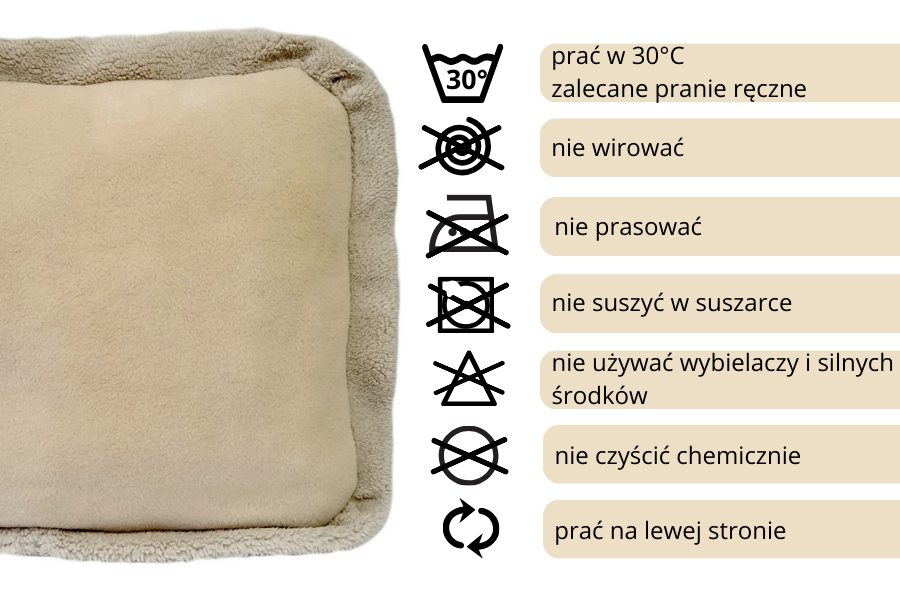 poduszka dekoracyjna beżowa polar