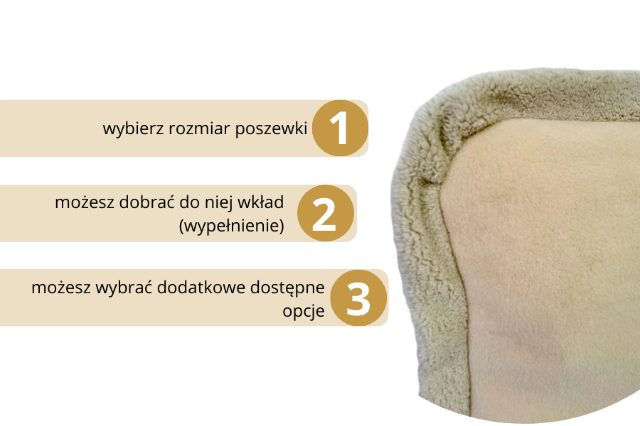 poduszka dekoracyjna beżowa z falbanką haftyok.pl