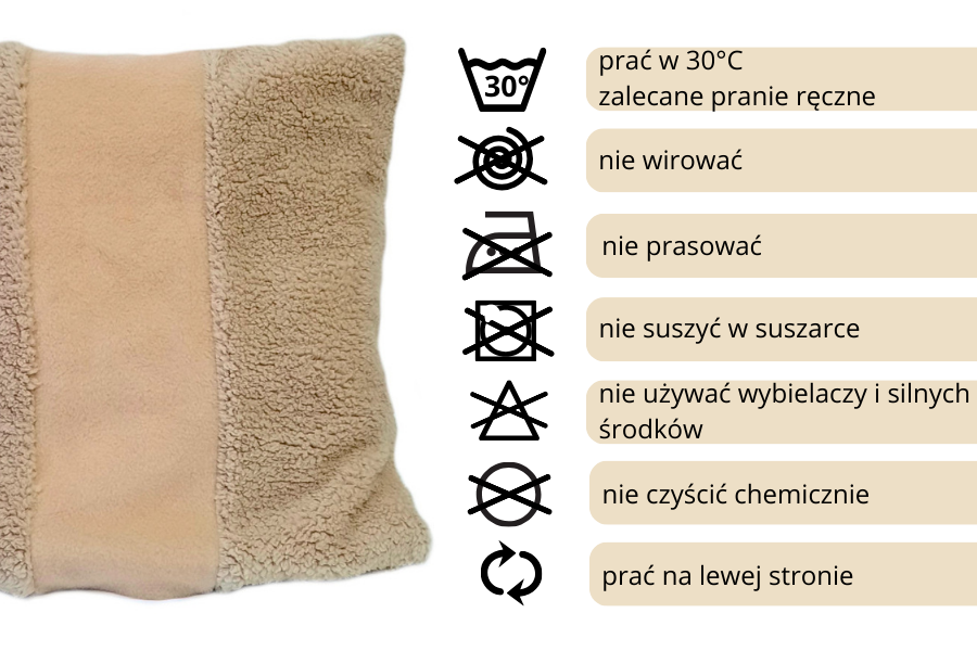 poduszka dekoracyjna beżowa pasy