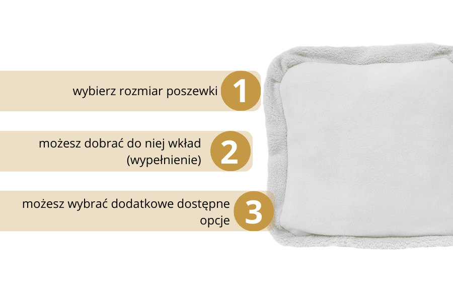 poduszka dekoracyjna biała z falbanką haftyok.pl