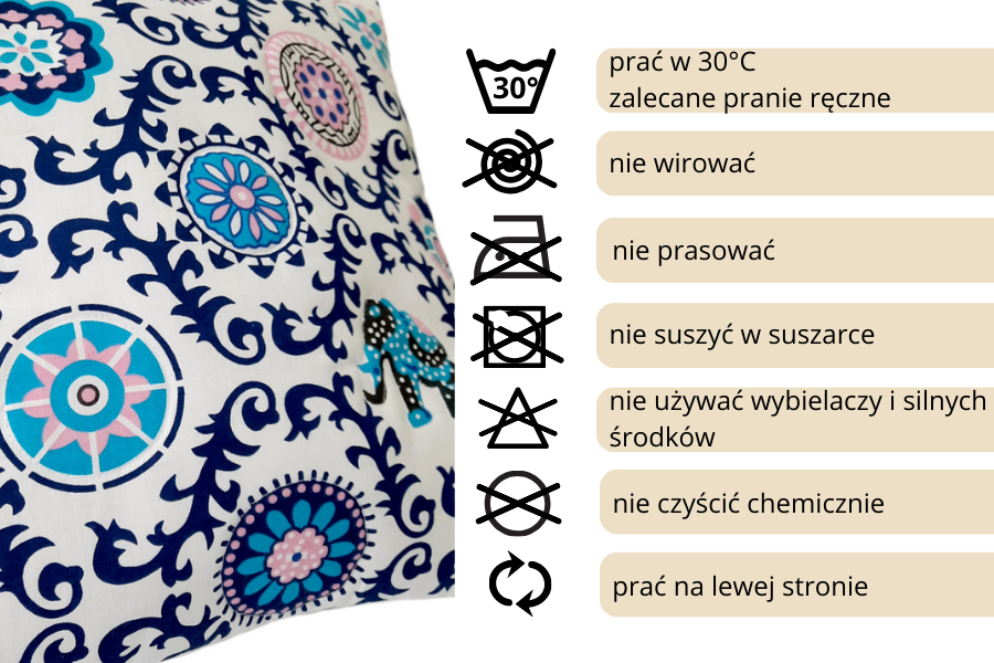 poduszka dekoracyjna wzór indyjski