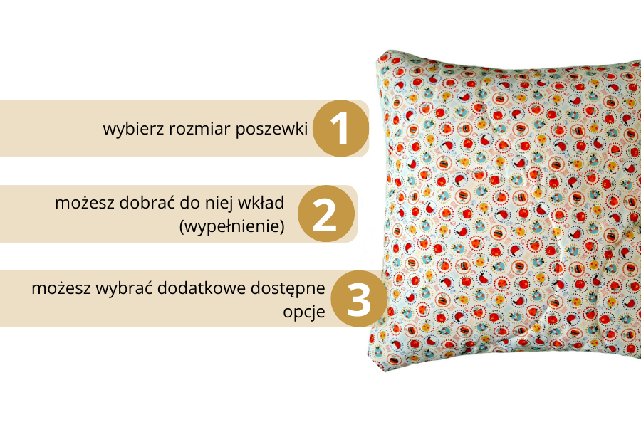 poduszka dekoracyjna owoce na białym tle haftyok.pl