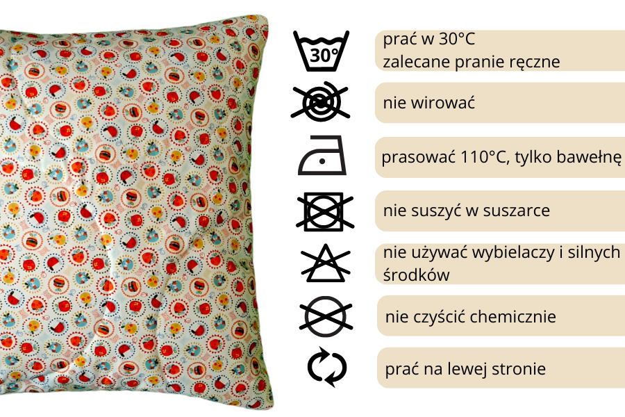 poduszka dekoracyjna motyw owoców