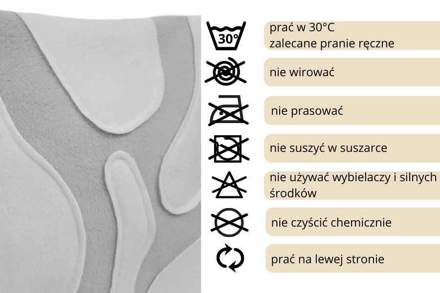 poduszka dekoracyjna szaro biała
