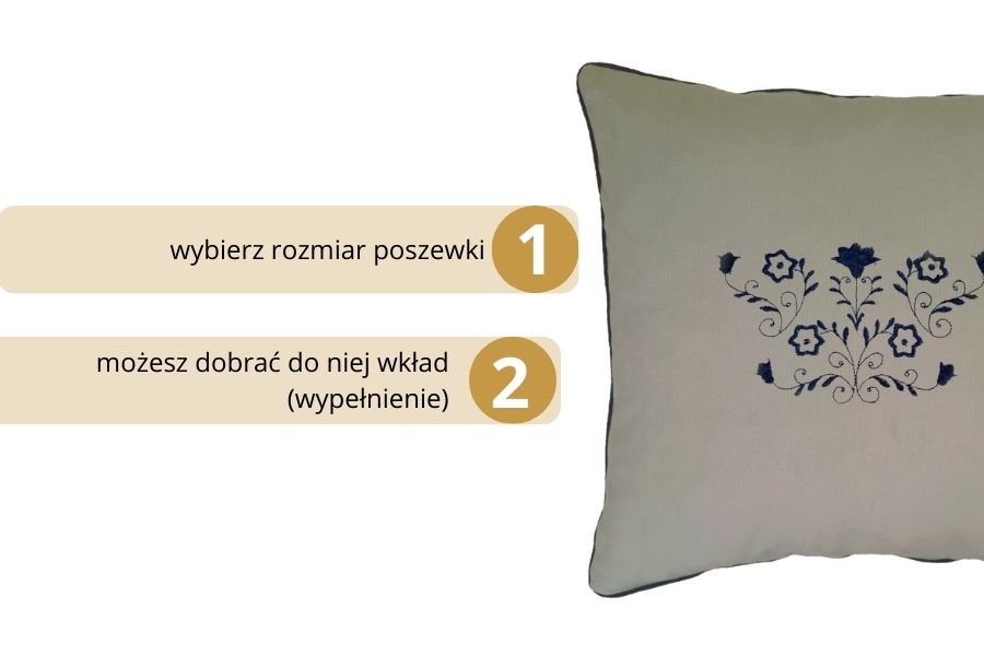 poduszka dekoracyjna velvet szara z hatem
