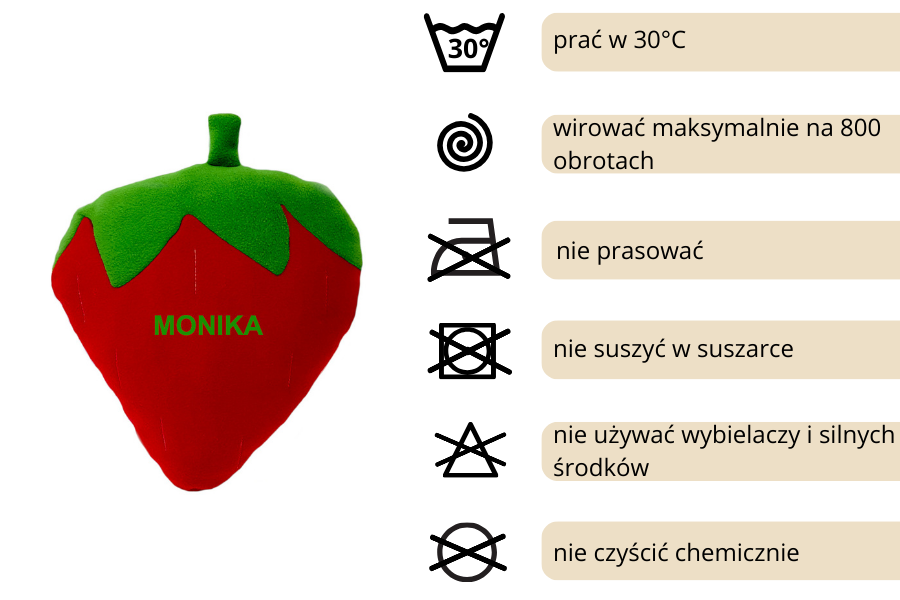 poduszka dekoracyjna truskawka