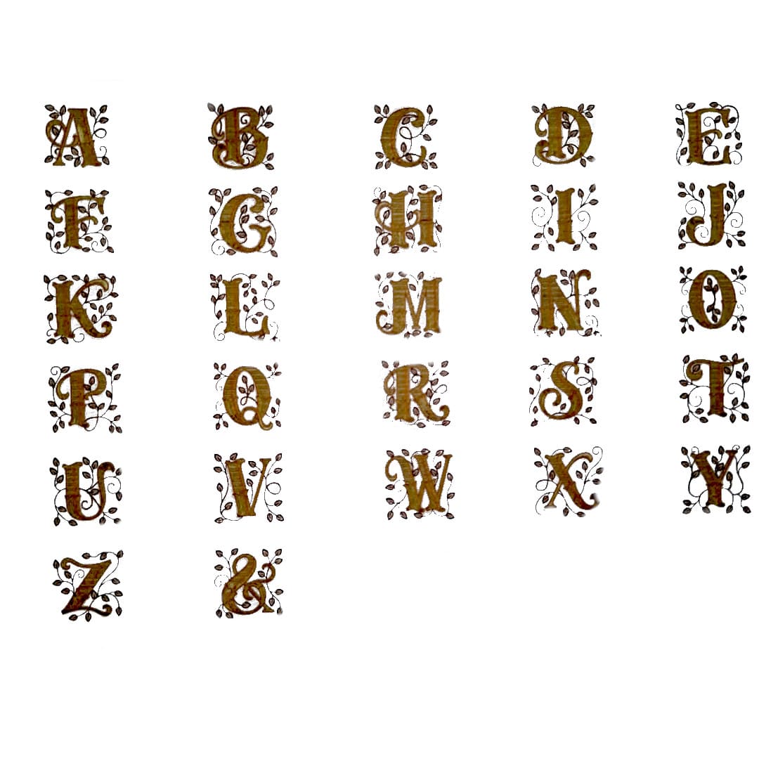 dekoracyjne litery do haftu